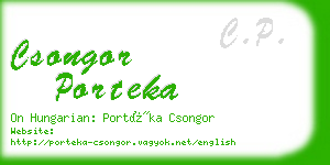 csongor porteka business card